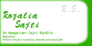 rozalia sajti business card