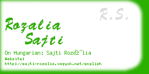 rozalia sajti business card